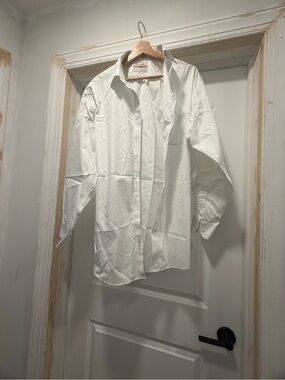 Roundtree & Yorke White Long-Sleeve Dress Shirt